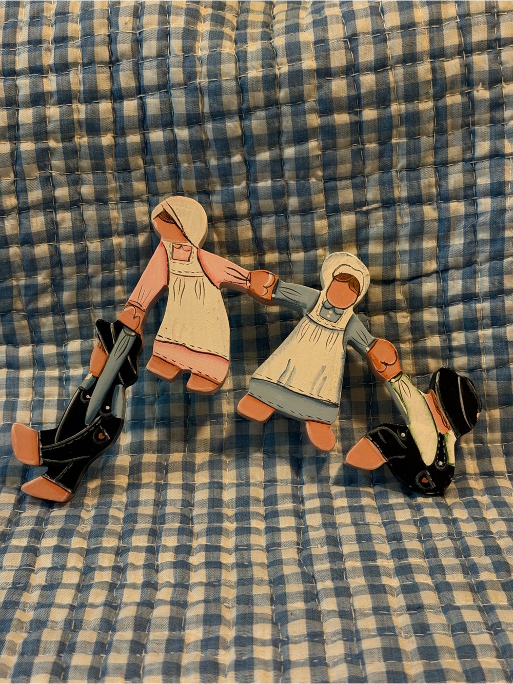 Hand-Painted Wooden People Shelf /Door Sitter